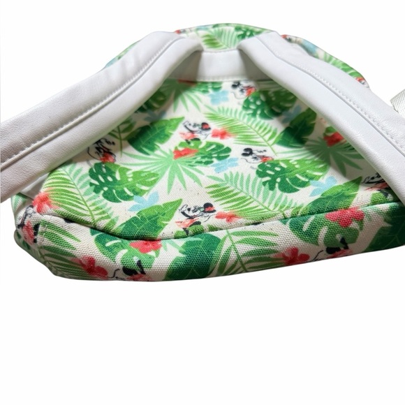 Loungefly Disney Mickey Mouse Tropical Leaf Backpack White and Green main image 7